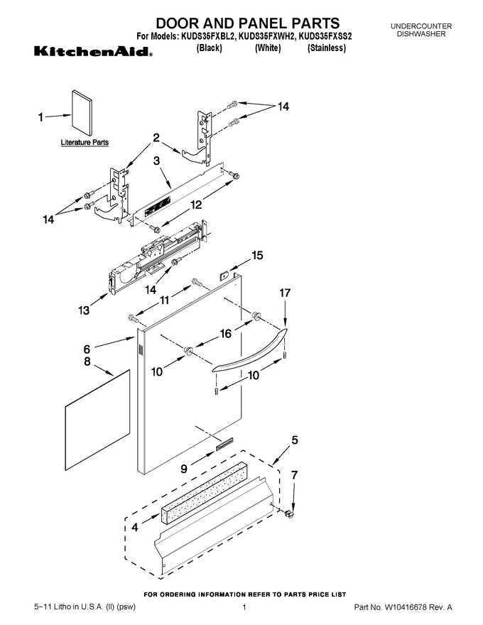 Diagram for KUDS35FXBL2