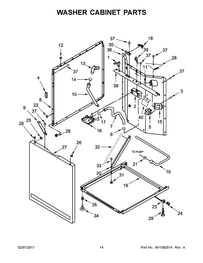 Diagram for WGTLV27FW0