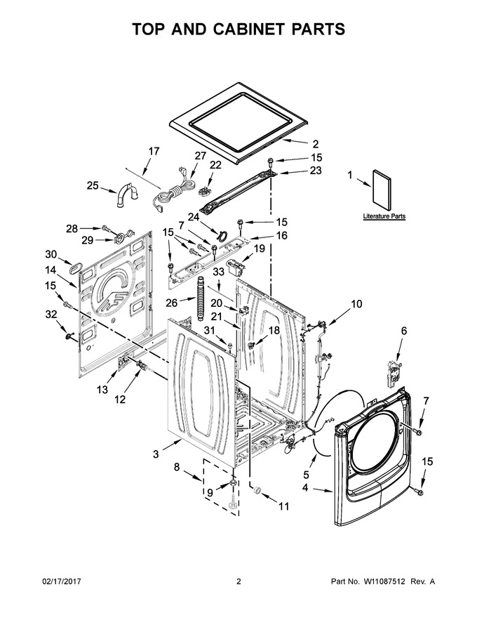 Diagram for WFW7540FW0