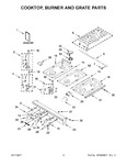 Diagram for 02 - Cooktop, Burner And Grate Parts