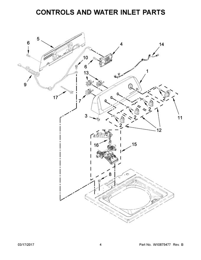 Diagram for WTW4616FW0