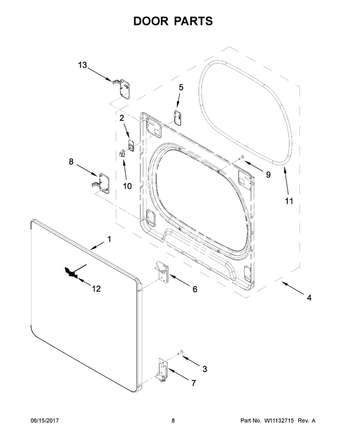 Diagram for WED8000DW4