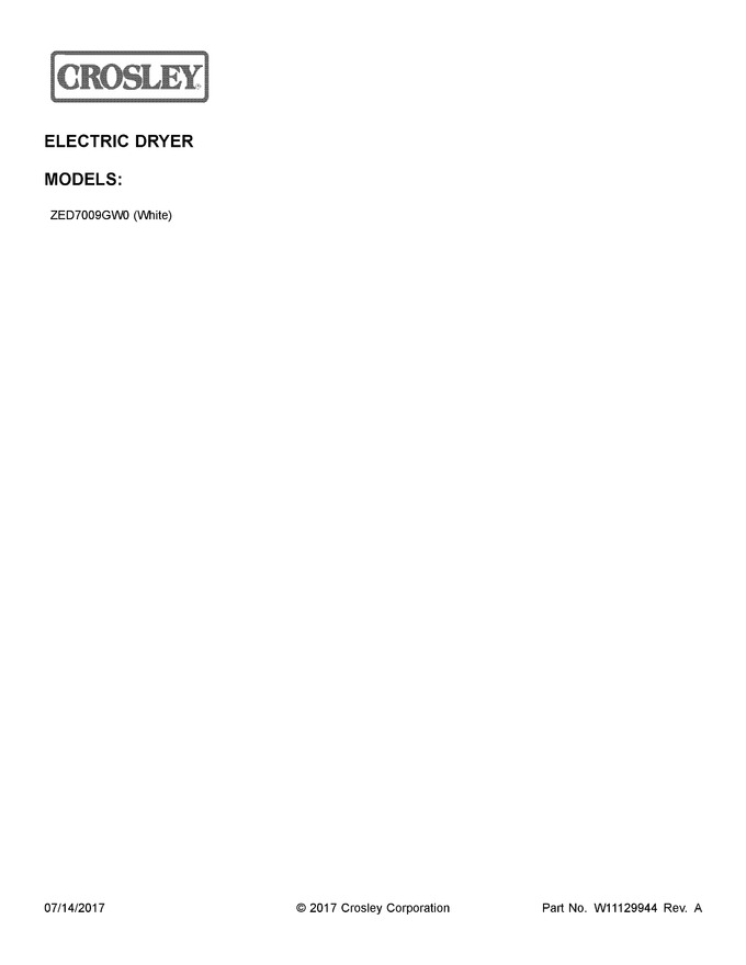 Diagram for ZED7009GW0