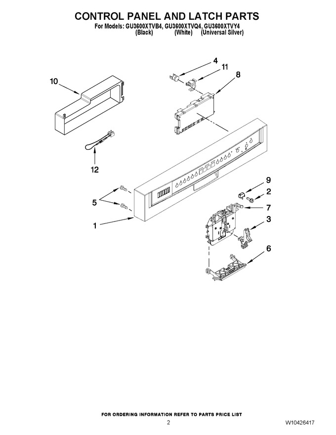 Diagram for GU3600XTVB4