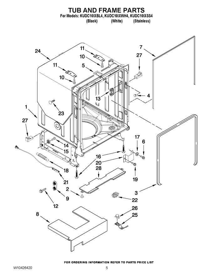 Diagram for KUDC10IXWH4