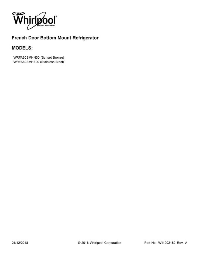 Diagram for WRFA60SMHZ00