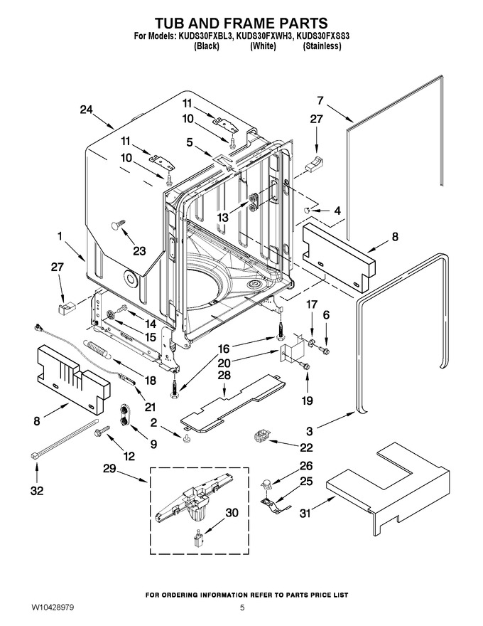 Diagram for KUDS30FXWH3
