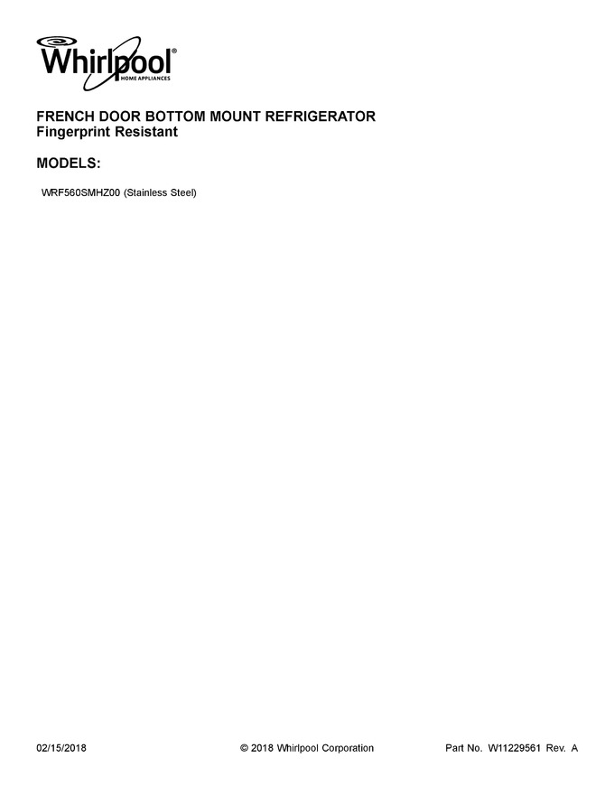 Diagram for WRF560SMHZ00