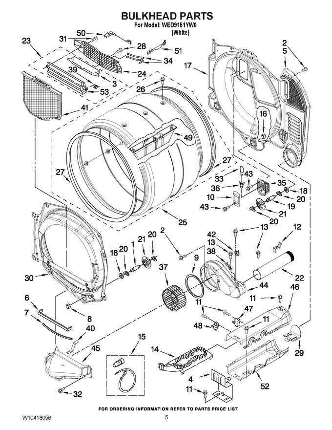 Diagram for WED9151YW0