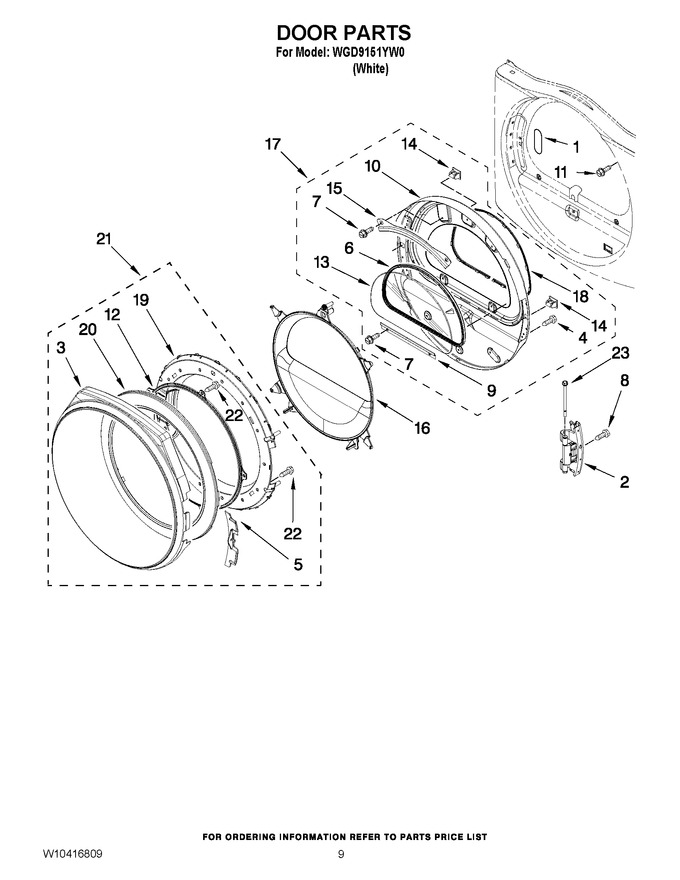 Diagram for WGD9151YW0