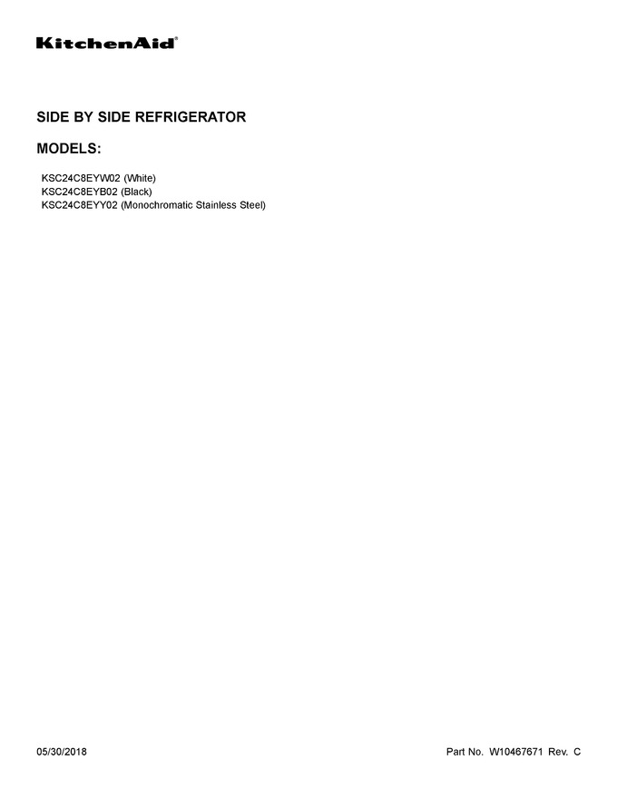 Diagram for KSC24C8EYW02