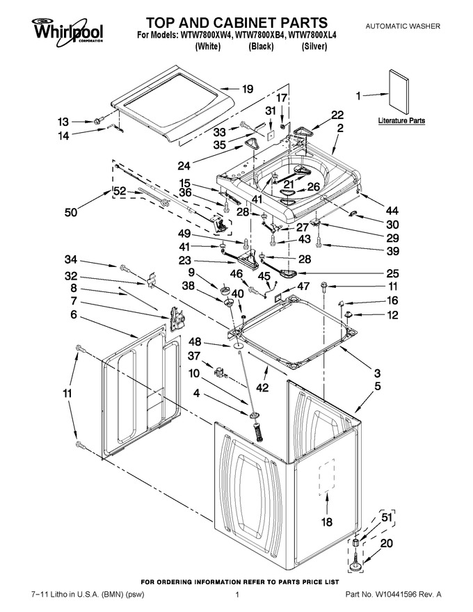 Diagram for WTW7800XW4