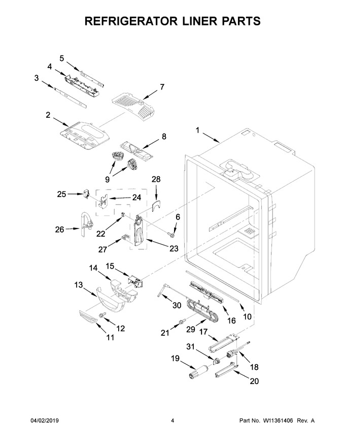 Diagram for KRFF302EWH02
