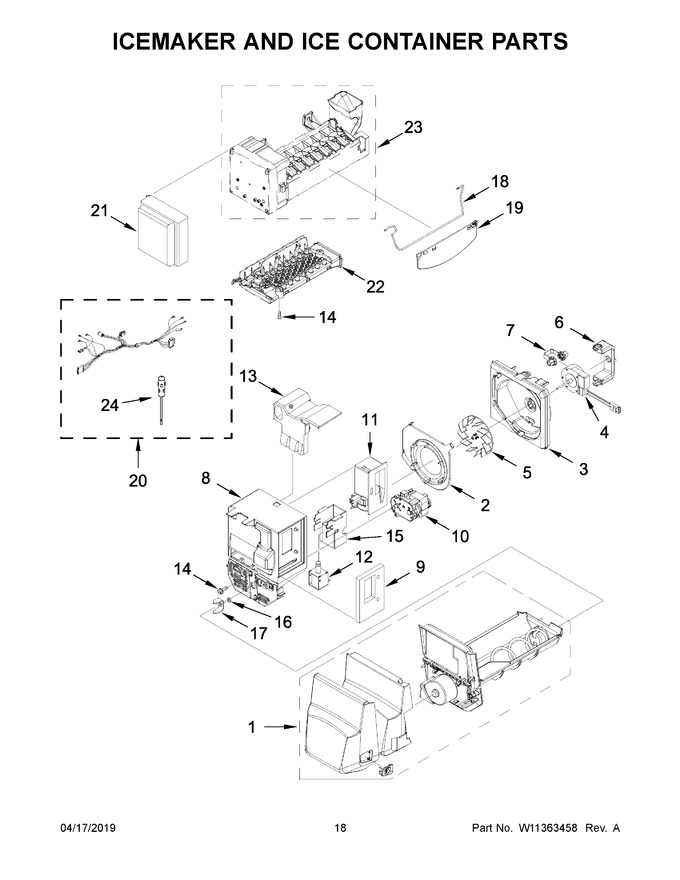 Diagram for WRF555SDHW01