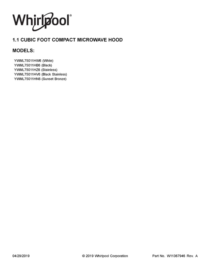 Diagram for YWML75011HN6
