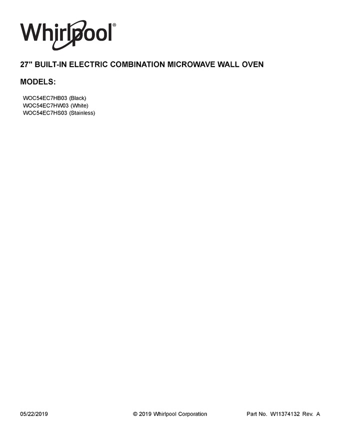 Diagram for WOC54EC7HB03