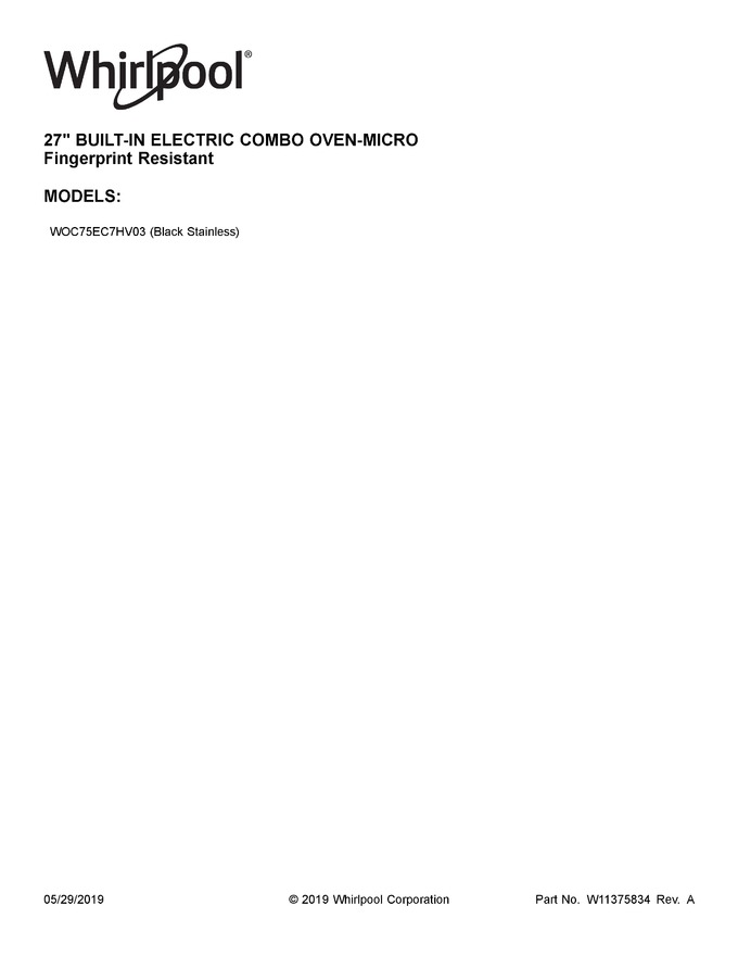 Diagram for WOC75EC7HV03