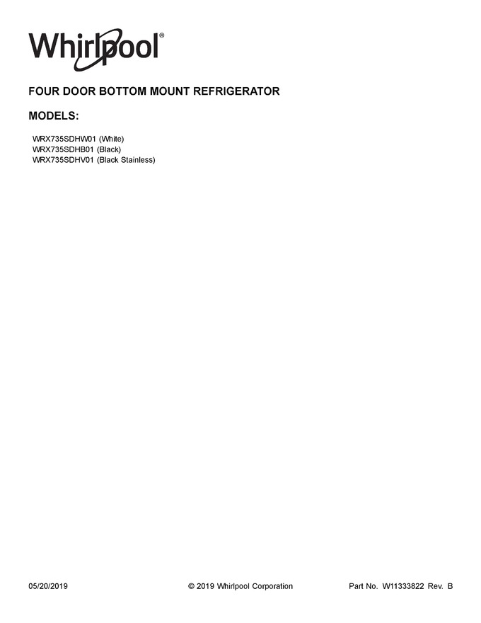 Diagram for WRX735SDHB01