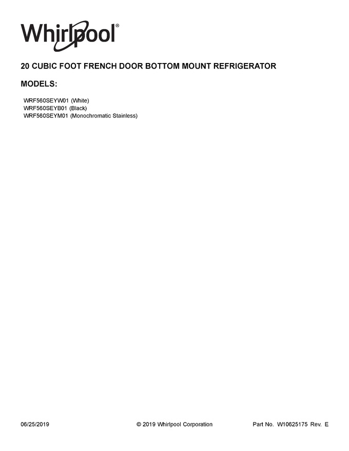 Diagram for WRF560SEYB01