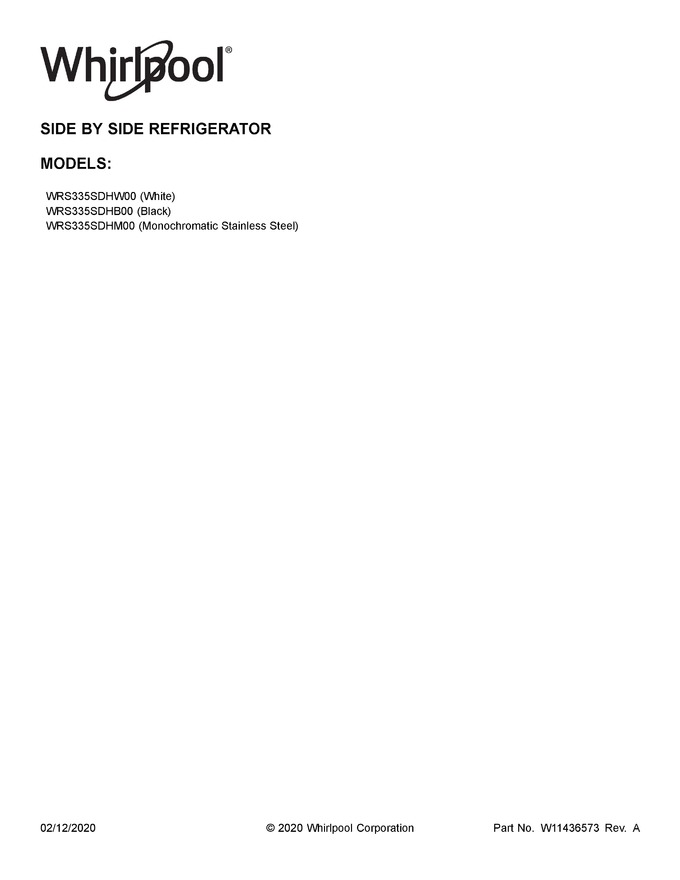 Diagram for WRS335SDHB00