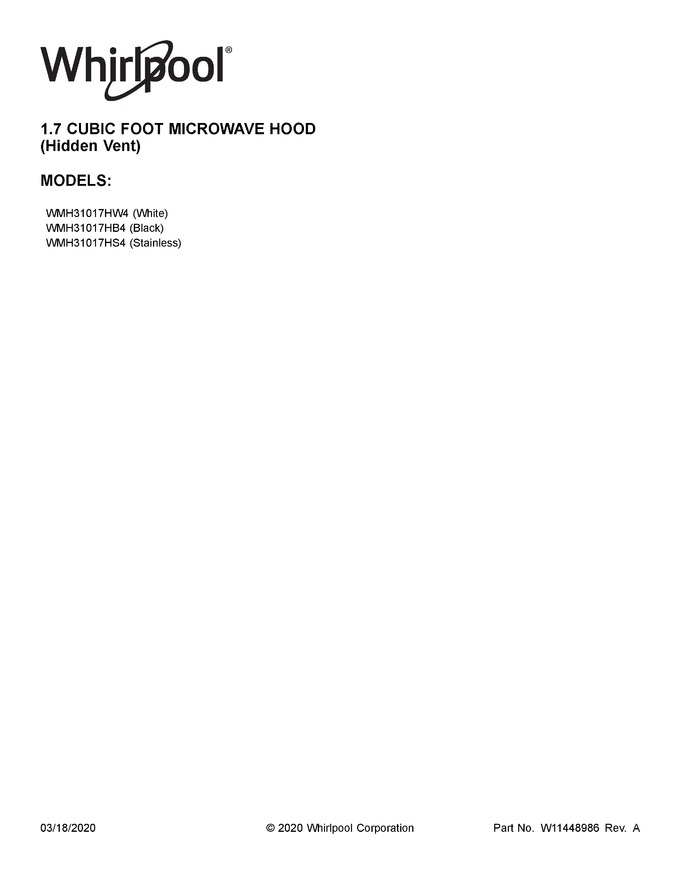 Diagram for WMH31017HW4