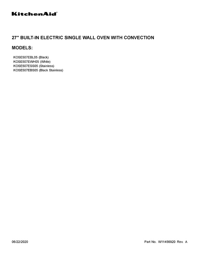 Diagram for KOSE507EWH05