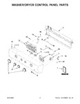 Diagram for 02 - Washer/dryer Control Panel Parts