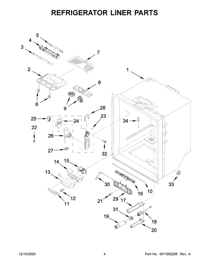 Diagram for KRFF305EWH04