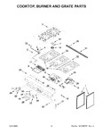 Diagram for 03 - Cooktop, Burner And Grate Parts