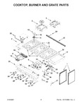 Diagram for 03 - Cooktop, Burner And Grate Parts