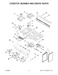 Diagram for 03 - Cooktop, Burner And Grate Parts