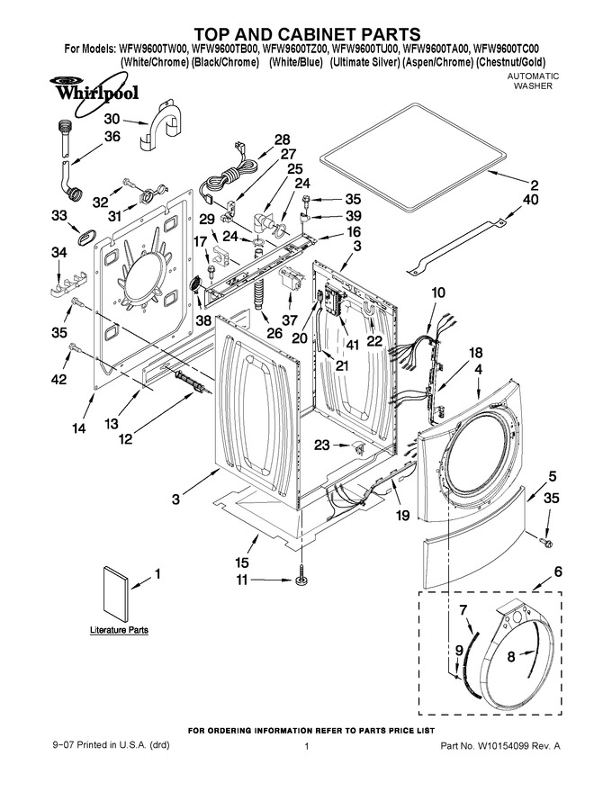 Diagram for WFW9600TW00