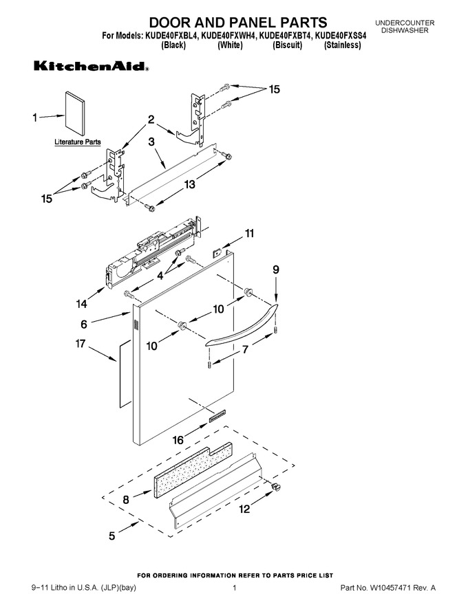 Diagram for KUDE40FXWH4