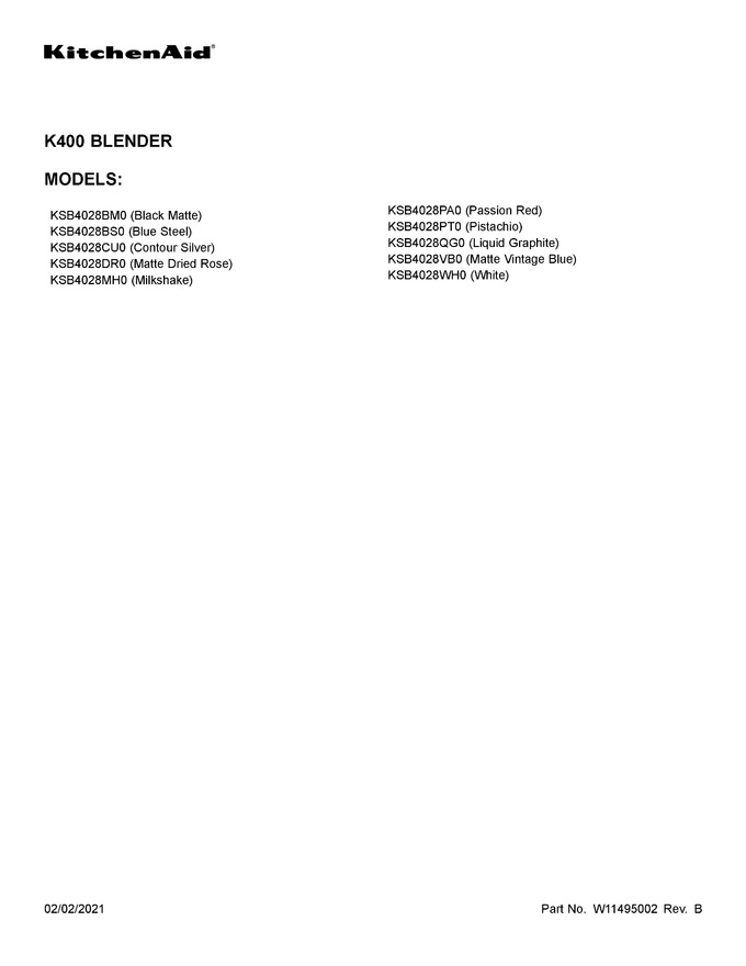 Diagram for KSB4028MH0
