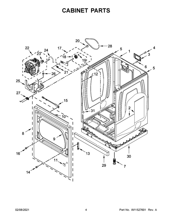 Diagram for WED8127LW0