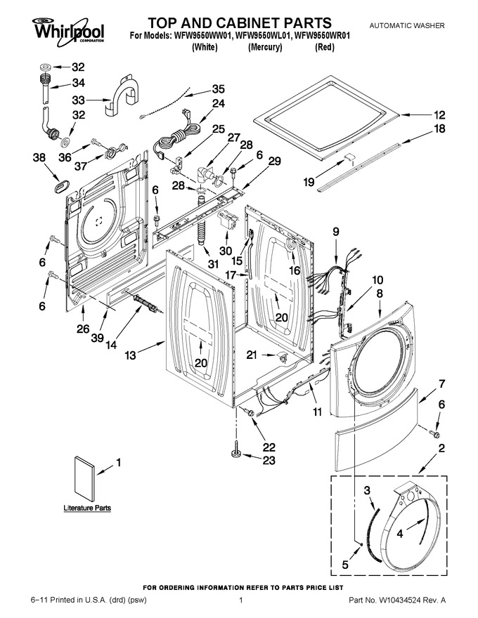 Diagram for WFW9550WW01
