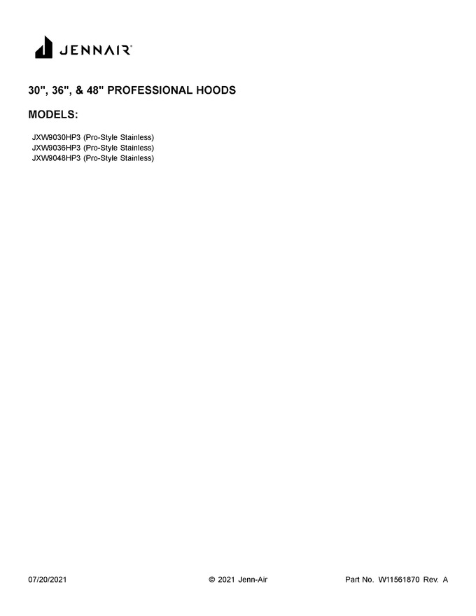 Diagram for JXW9048HP3