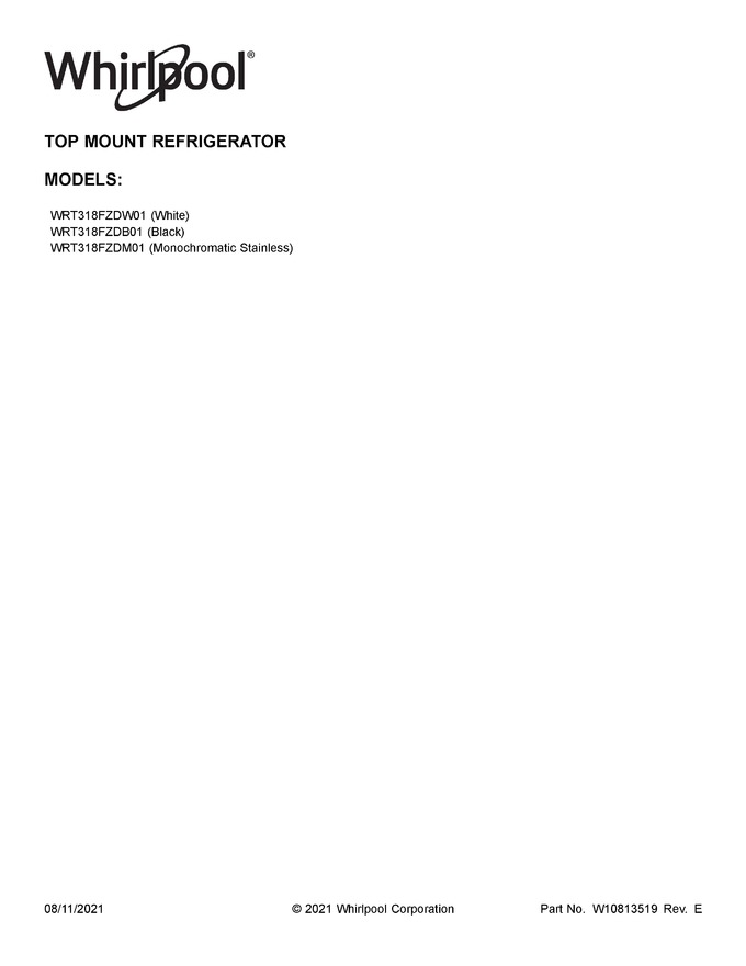 Diagram for WRT318FZDW01