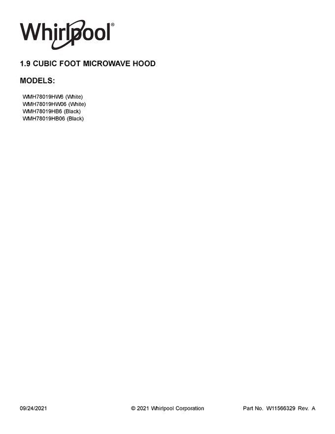 Diagram for WMH78019HW6