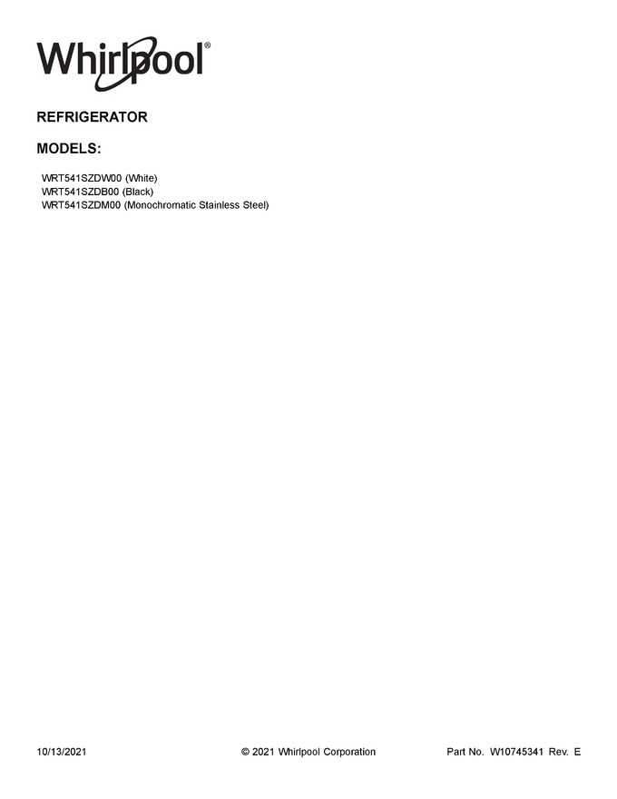 Diagram for WRT541SZDB00