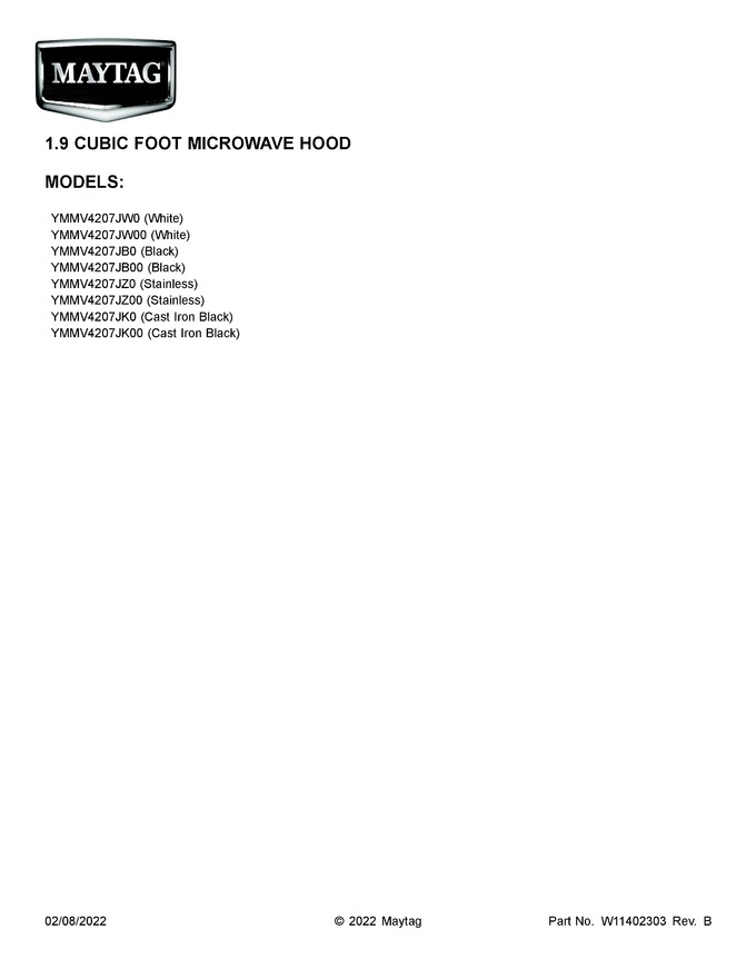 Diagram for YMMV4207JK00