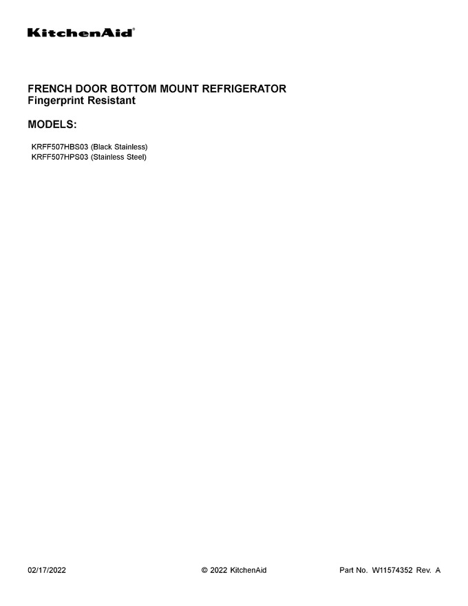 Diagram for KRFF507HBS03