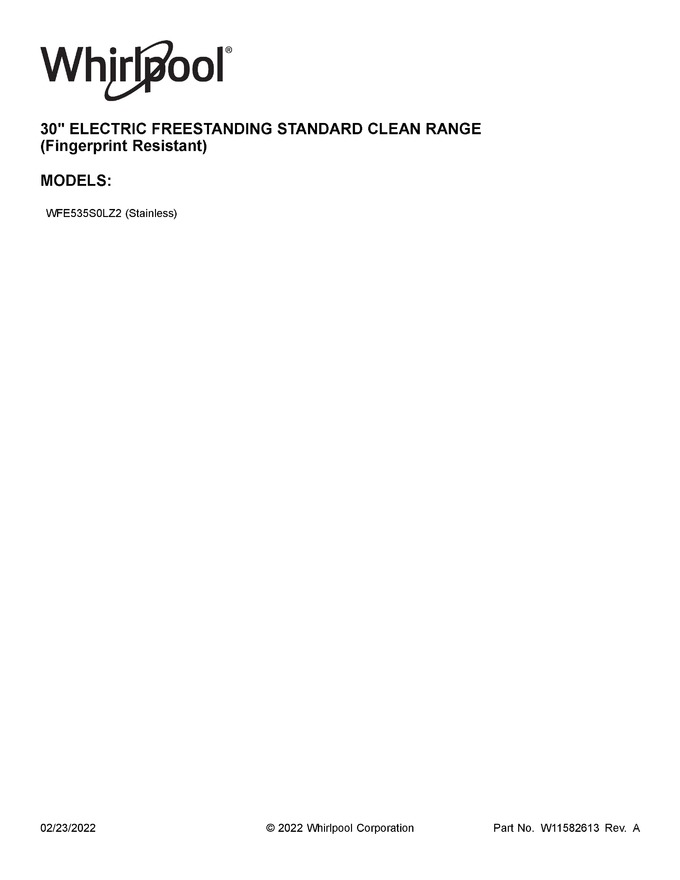 Diagram for WFE535S0LZ2