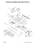 Diagram for 03 - Cooktop, Burner And Grate Parts