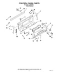 Diagram for 02 - Control Panel Parts