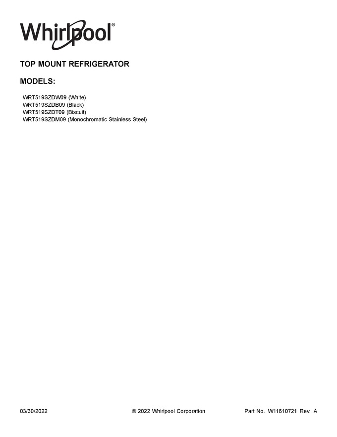 Diagram for WRT519SZDB09