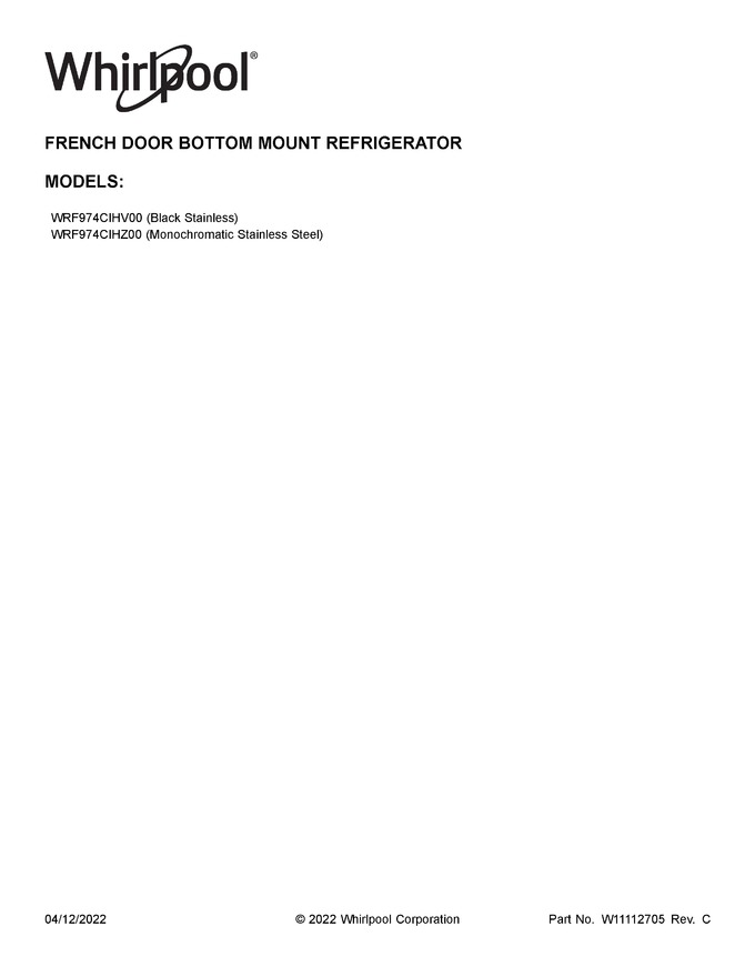 Diagram for WRF974CIHV00