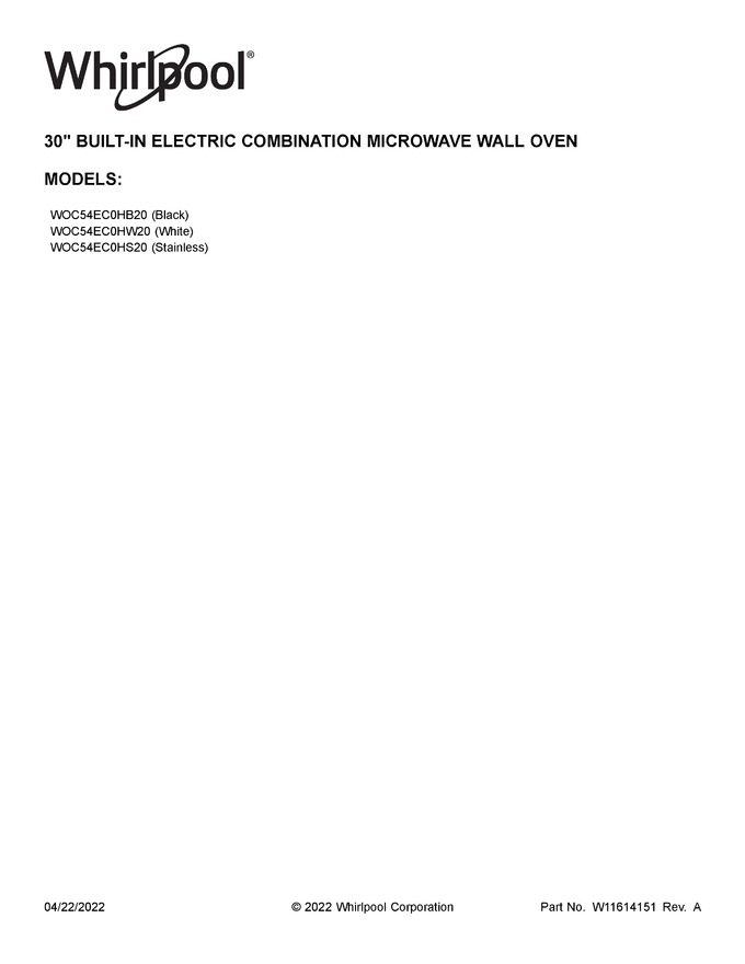 Diagram for WOC54EC0HS20