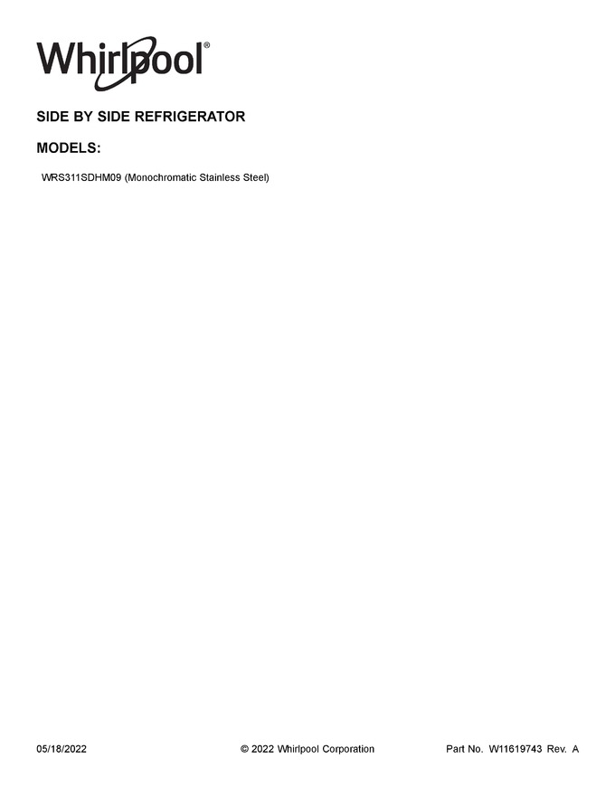 Diagram for WRS311SDHM09