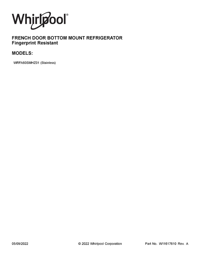 Diagram for WRFA60SMHZ01